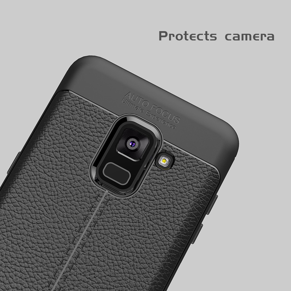 Ốp điện thoại mềm mặt da vải thiều chống sốc cho Samsung Galaxy A6 A8 Plus A7 A9 2018 A8 Star C9 Pro | BigBuy360 - bigbuy360.vn