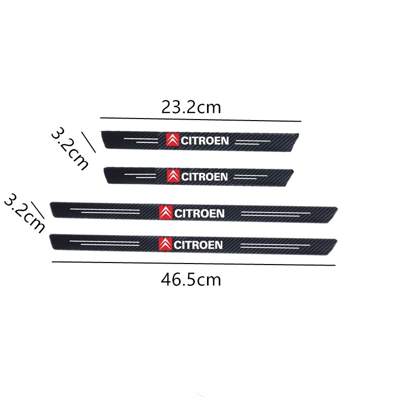 Set 4 Miếng Dán Sợi Carbon Bảo Vệ Cửa Xe Hơi Citroen