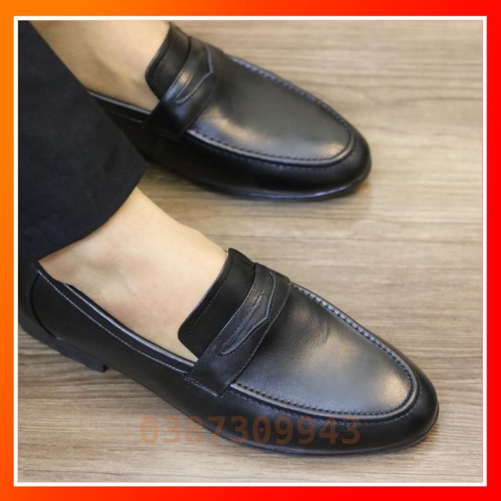 Giày Loafer Nam Công Sở Cao Cấp Tại Hà Nội - Da LÌ - Đế Khâu Chắc Chắn - Mã X076 ⏳