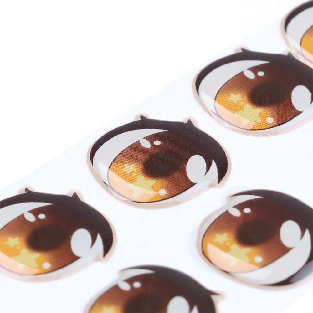 Bộ 10 Cặp Miếng Dán Hình Khuôn Mặt Hoạt Hình Nhiều Kiểu Màu Vàng/Hồng/Xanh Dương|Cuộn Giấy Decal Dán Trang Trí Nhiều Hình Ảnh Kích Thước 6mm/8mm/10mm/12mm/15mm