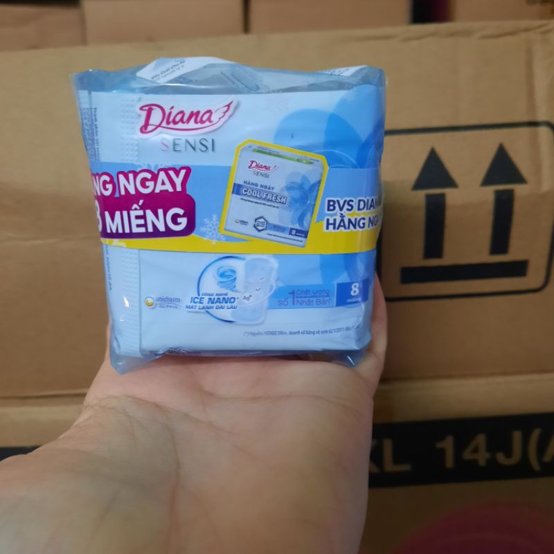 (Tặng 2 miếng)Băng vệ sinh hằng ngày sensi diana cool fresh 20 miếng