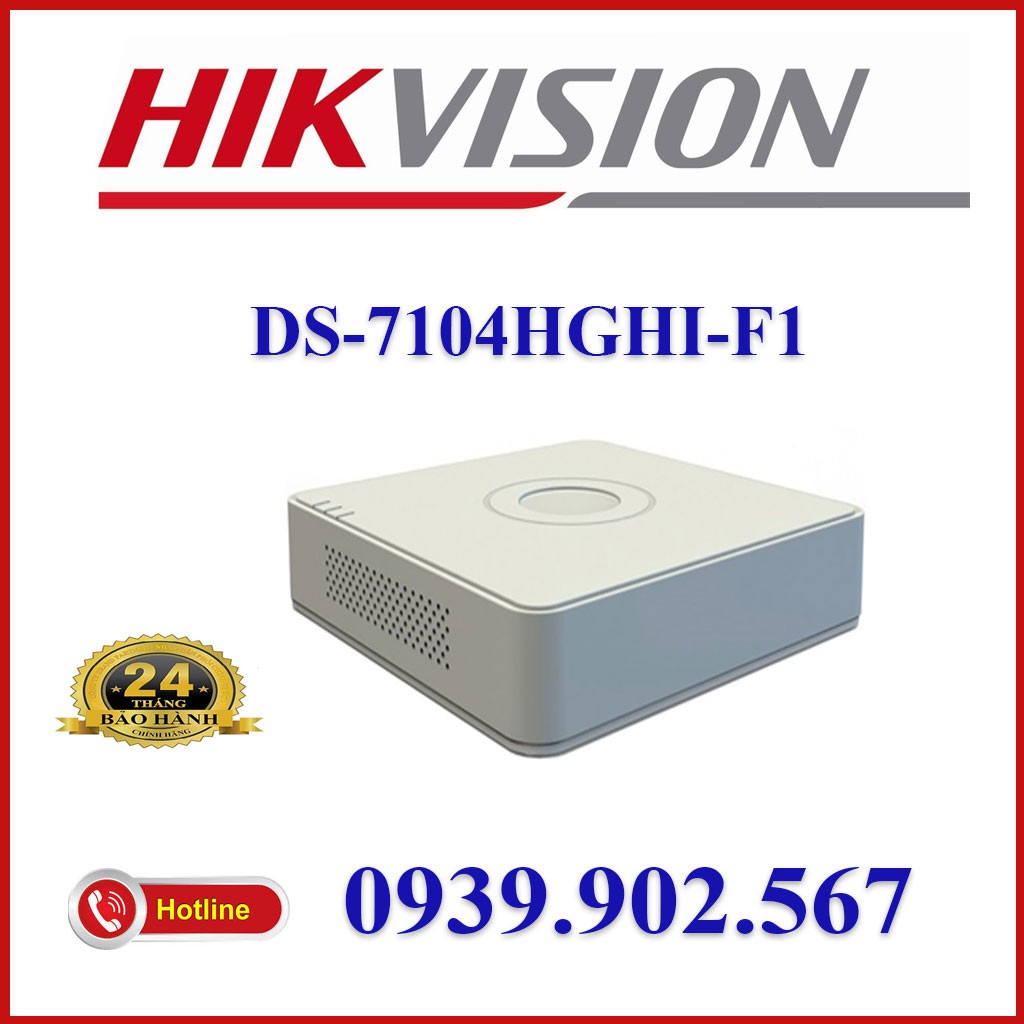 Đầu ghi hình HD-TVI 4 kênh TURBO 3.0 HIKVISION DS-7104HGHI-F1 (S)