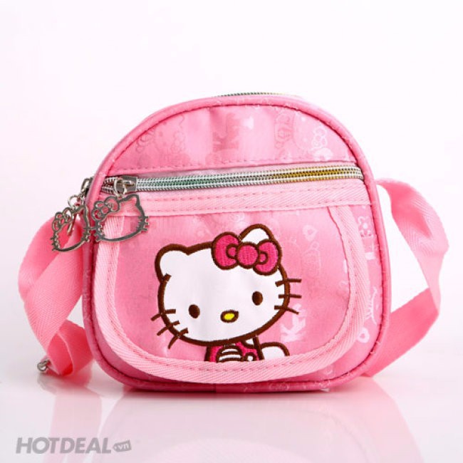 Túi đeo chéo 03 ngăn Hello Kitty cho bé