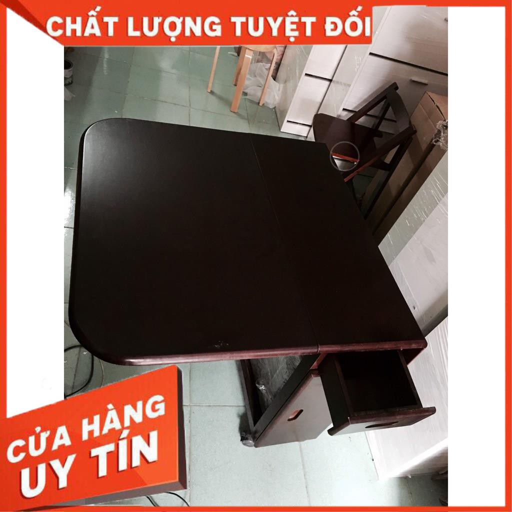 Bộ bàn ăn xếp gọn - gấp gọn tiết kiệm không gian diện tích  bảo hành 5 năm