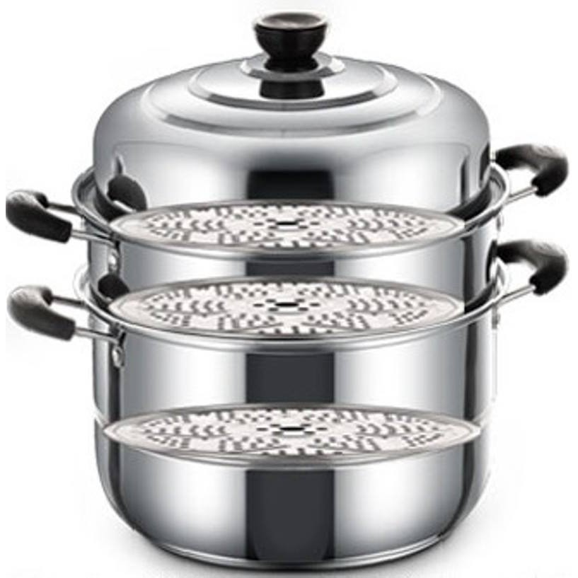 Nồi hấp INOX 3 tầng