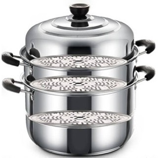 Nồi hấp INOX 3 tầng ❎ FREESHIP ❎ tiện dụng, nấu 1 lúc nhiều món giúp công việc nấu nướng dễ dàng hơn