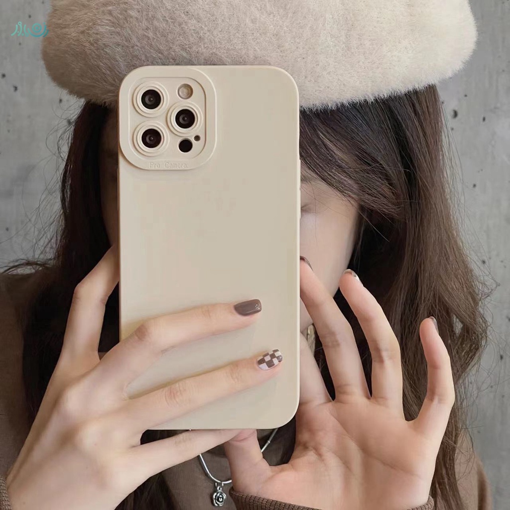 Ốp điện thoại silicon TPU mềm chống sốc màu trà sữa thích hợp cho IPHONE 13 PRO MAX 12 11 PRO MAX X XS MAX XR 7 8 PLUS
