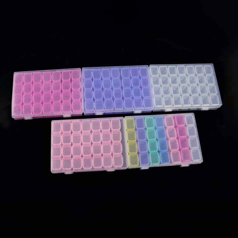 Hộp Đựng Hạt Nhựa 28 Ngăn Nhiều Màu Sắc