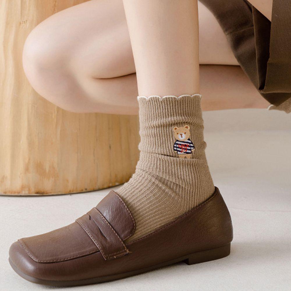 AROMA Đôi Vớ Thoáng Khí Họa Tiết Hoạt Hình Dễ Thương Cho Nữ