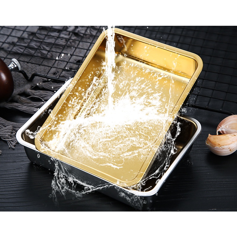 Đĩa Inox 304 Đựng Thức Ăn Khô / Trái Cây Kiểu Hàn Quốc Sáng Tạo