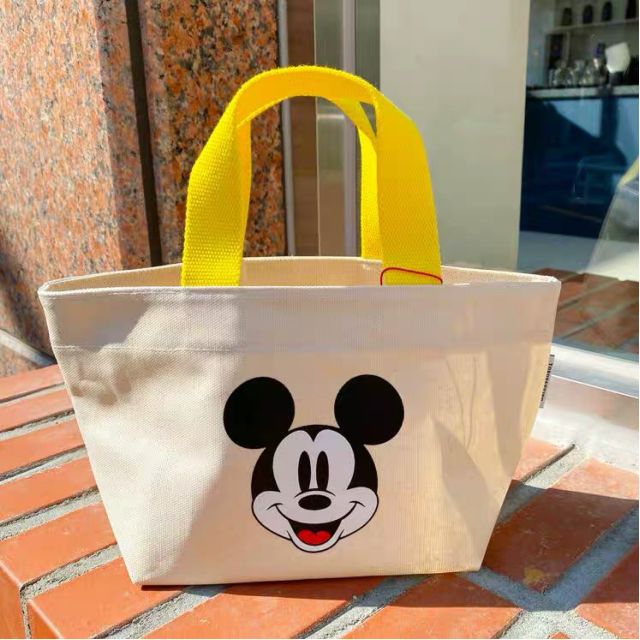 Túi vải mickey không khoá đựng đồ bỉm sữa, đồ cá nhân