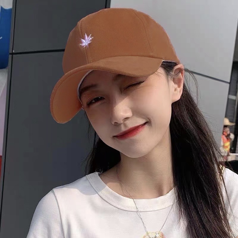 Chất Lượng Cao Mũ Lưỡi Trai Dệt Kim Mềm Màu Nâu Phong Cách Hàn Quốc Có Sẵn Nhiều Lựa Chọn