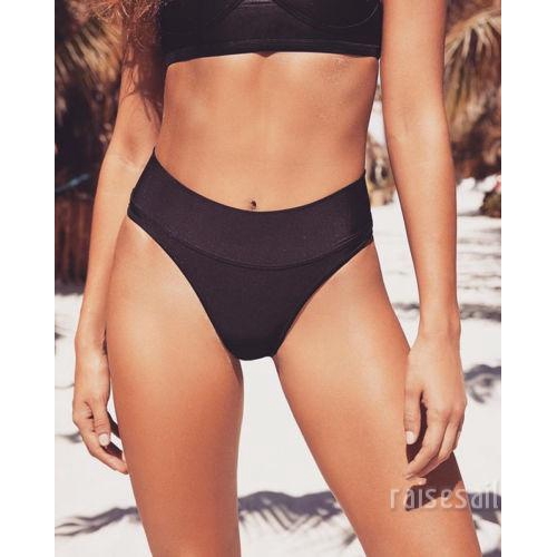 Quần bơi vải cotton lưng cao phong cách Brazil cho nữ | BigBuy360 - bigbuy360.vn