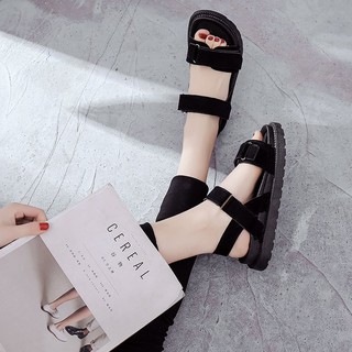 Giày sandal đế bánh mì order (sẵn hồng 38)