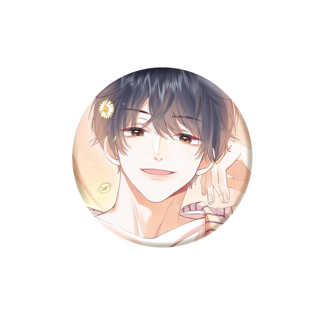 Huy hiệu IN HÌNH Vụng trộm không thể giấu anime chibi dễ thương