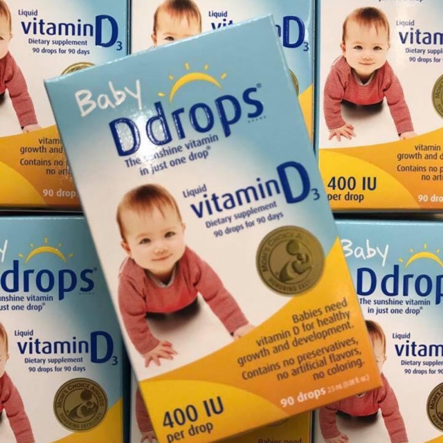 Baby D drops Vitamin D3 cho trẻ sơ sinh đến 1 tuổi loại 90 giọt của MỸ