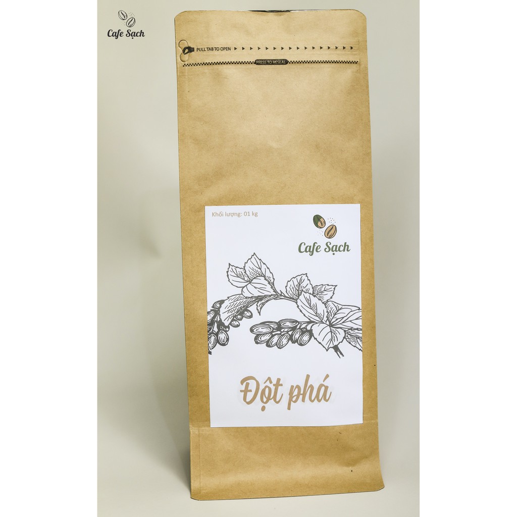 [Nhập mã CAFEFOX09 giảm 50%] Cà phê nguyên chất Arabica + Robusta - FOX CAFE - Đột Phá 1kg