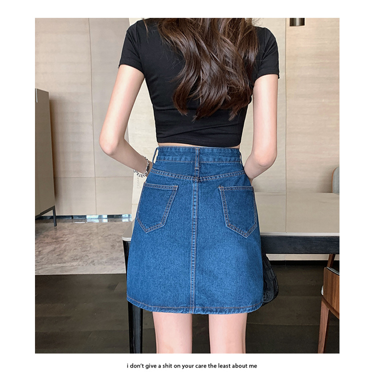 chân váy jean Lưng Cao Co Giãn Phối Túi Màu Xanh Dương / Đen / Xanh Dương Nhạt Thời Trang Mùa Hè Cho Nữ Xssl 2xl 3xl | BigBuy360 - bigbuy360.vn