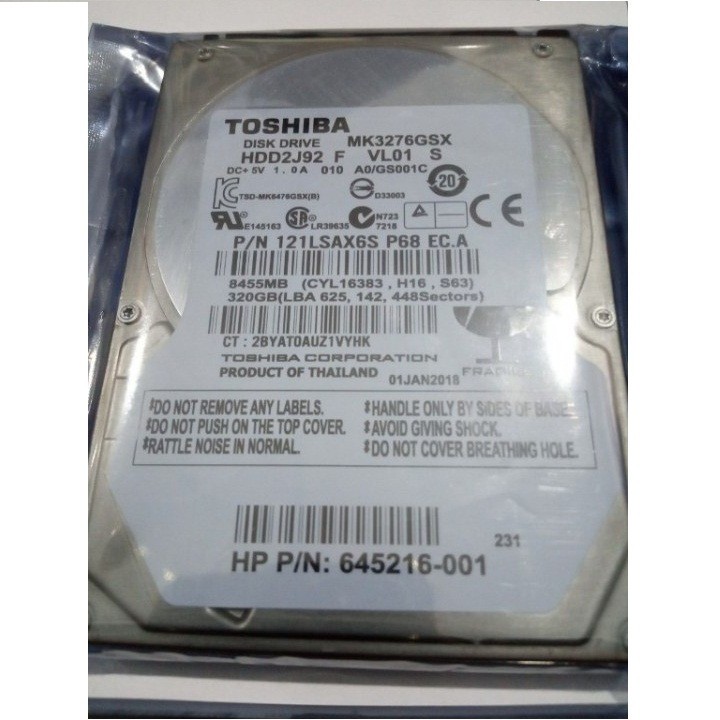 Ổ cứng hdd laptop 2.5 " cũ tháo máy bh 12 tháng 500GB,320GB,250GB,160GB,120GB | BigBuy360 - bigbuy360.vn