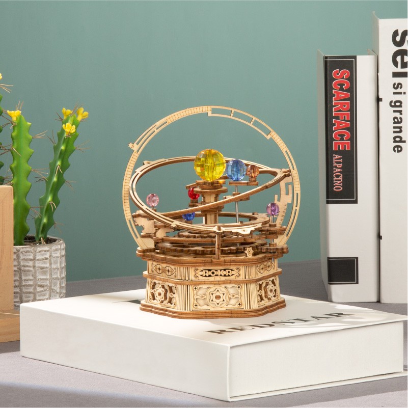 [BẢN QUỐC TẾ TIẾNG ANH] Mô hình Hộp nhạc Starry Night AMK51 Orrery Mechanical Music Box