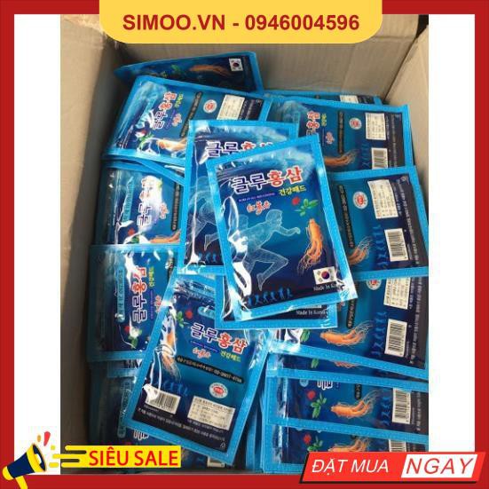 💥 ⚡ SẢN PHẨM CHÍNH HÃNG 💥 ⚡  Combo 10 Túi Cao Dán Sâm Lạnh màu xanh 20 miếng 💥 ⚡