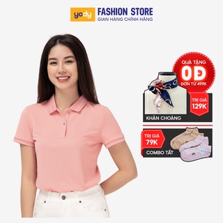 Áo thun polo nữ YODY cổ bẻ sợi cafe tự nhiên thoáng mát ngăn mùi APN3890