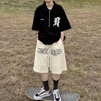 Quần short nam hiphop retro quần đùi đen nam form rộng quần short thể thao nam hàn quốc quần ngắn nữ