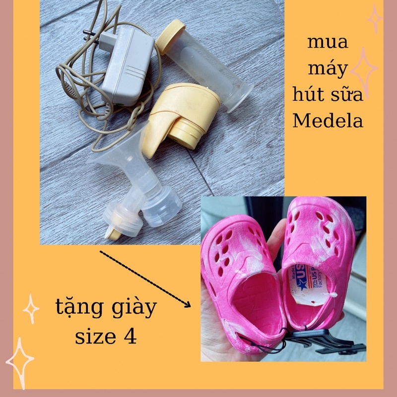 {tặng giày }thanh lý máy hút sữa Medela đơn ( không kèm bình sữa)