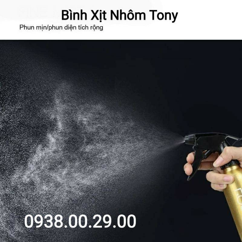Bình Xịt Nước Phun Sương Tony&Guy, Bình Nhôm Xịt Nước Cắt Tóc Nam Dung Tích 200ml.