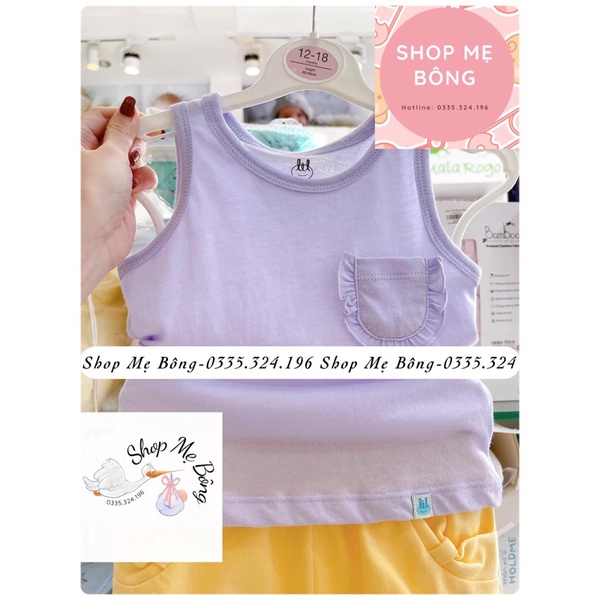 [ẢNH THẬT] Set 2 áo ba lỗ Little Love (LiL) cho bé trai, bé gái