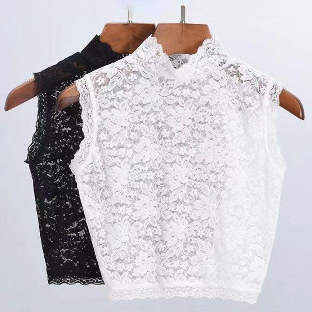 QQMALL Cổ Áo Ren Rời Không Tay Thời Trang Thu Đông Dành Cho Nữ