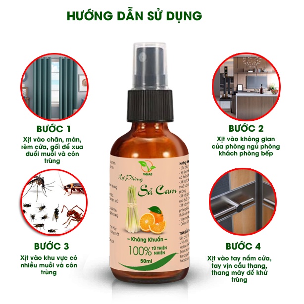 COMBO 5 CHAI MIX MÙI- Xịt phòng TAMAS hương tinh dầu, làm thơm phòng,giúp thư giãn, giảm stress, đuổi muỗi và côn trùng