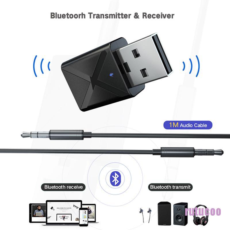 Thiết Bị Thu Phát Âm Thanh Bluetooth Không Dây 2 Trong 1 Usb 5.0 Cho Xe Hơi | BigBuy360 - bigbuy360.vn