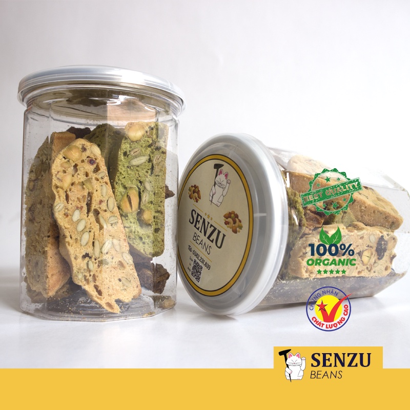 Bánh Biscotti Mix 3 Vị Hũ 200G (Biscotti Cookies) - Senzu Beans | BigBuy360 - bigbuy360.vn