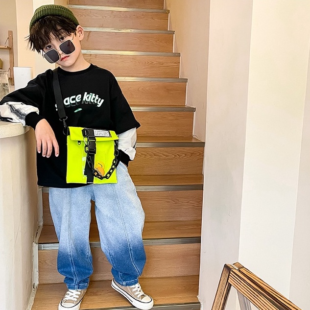 TUI7- Túi đeo chéo huy hiệu cho bé , hàng quảng châu cao cấp