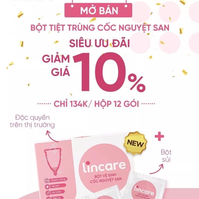 GIẢM 10% - BỘT VỆ SINH CÁC LOẠI CỐC NGUYỆT SAN