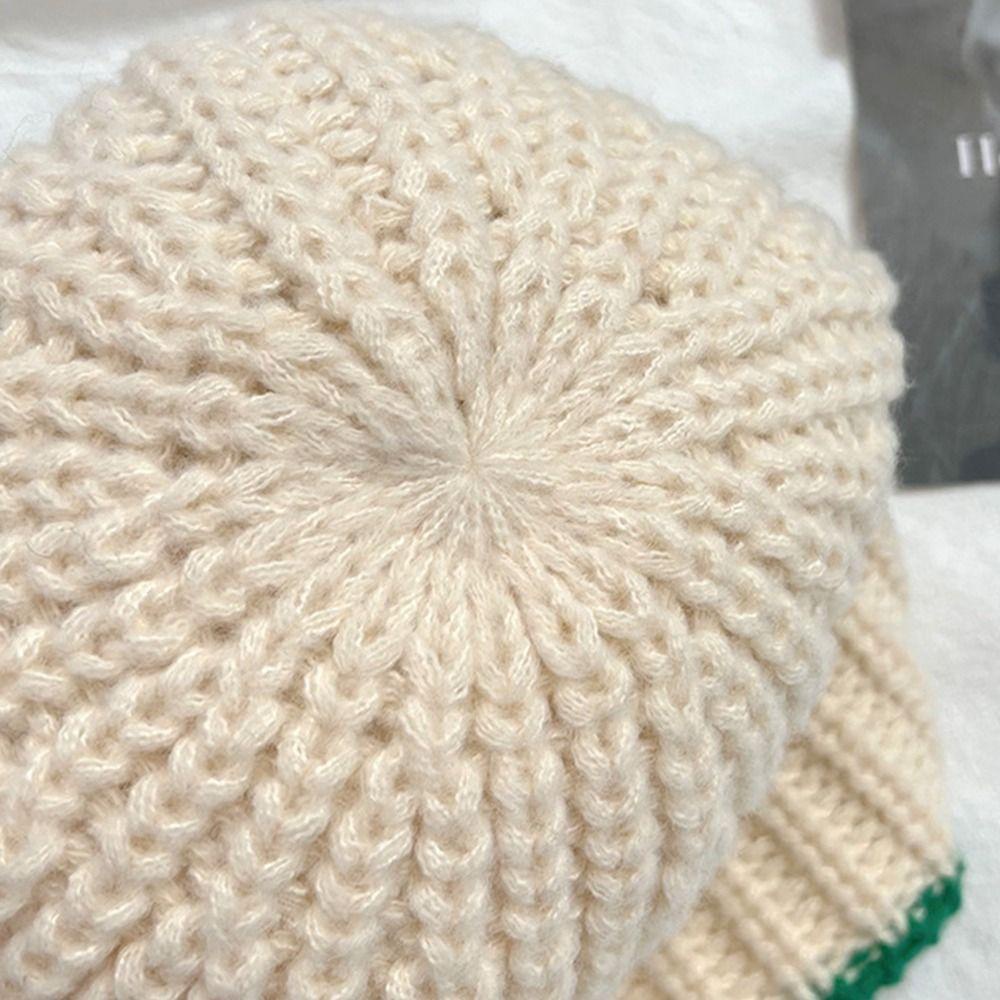 Mũ Tai Bèo Dệt Kim WMES15H Màu Sắc Tương Phản Đơn Giản Phong Cách Hàn Quốc