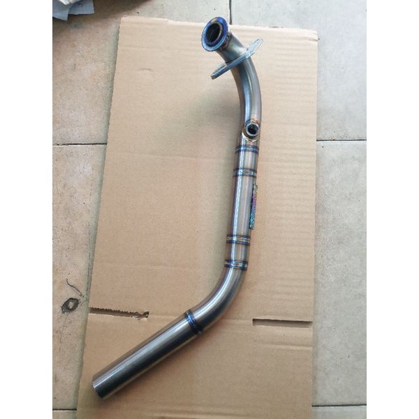 Cổ pô SH MODE đời mới, Cổ titan thay thế cổ zin, tặng khâu nối pô với cổ.