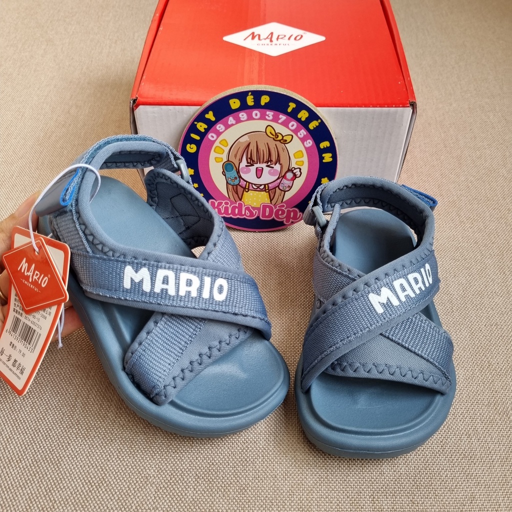 Giày Sandal quai dán Cheerful Mario cho bé trai gái 2-8 tuổi (MS6214)