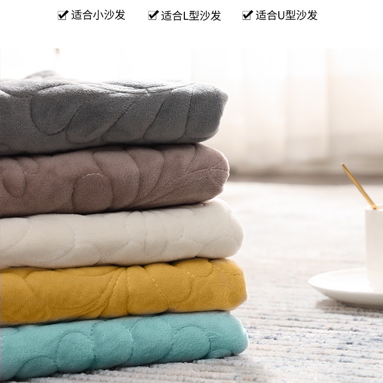 Vỏ Bọc Ghế Sofa Phối Lông Dày Dặn Chống Trượt Phong Cách Châu Âu Dùng Trang Trí Phòng Khách