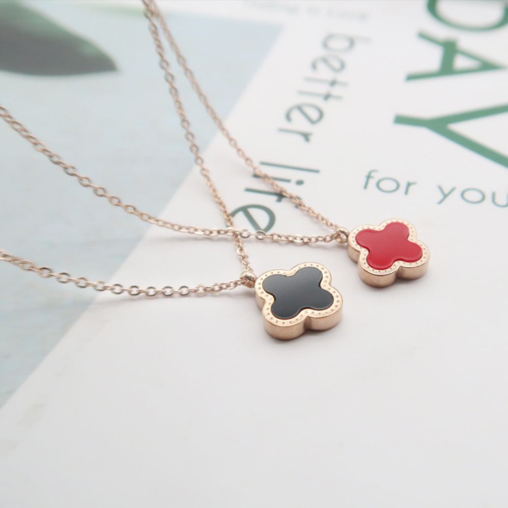 Vòng cổ Choker Hình Cỏ Bốn Lá May Mắn Thời Trang Dành Cho Nữ