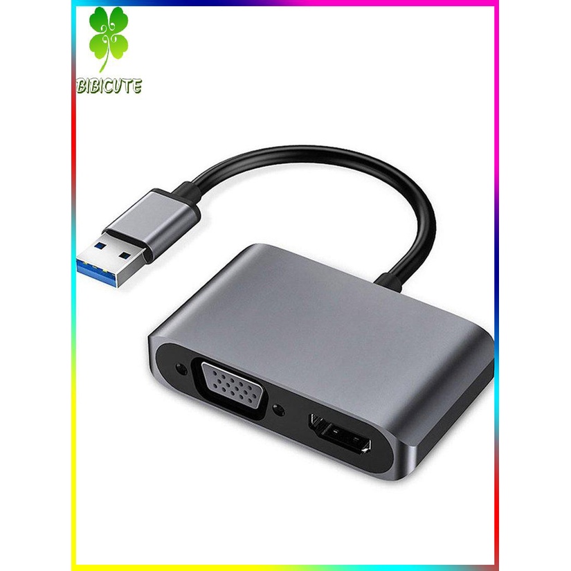 [Fast delivery]Usb3.0 To Hdmi-compatible Vga Adapter 2-In-1 Usb To Hdmi-compatible Converter