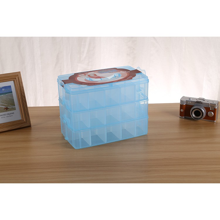 Hộp nhựa đựng đồ 3 lớp 30 ngăn có thể tháo rời đựng đồ tiện lợi