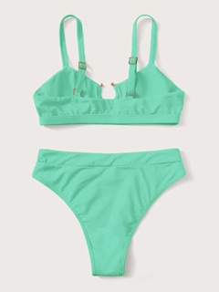 [BKN409] SET BIKINI CẠP CAO MÀU XANH MINT