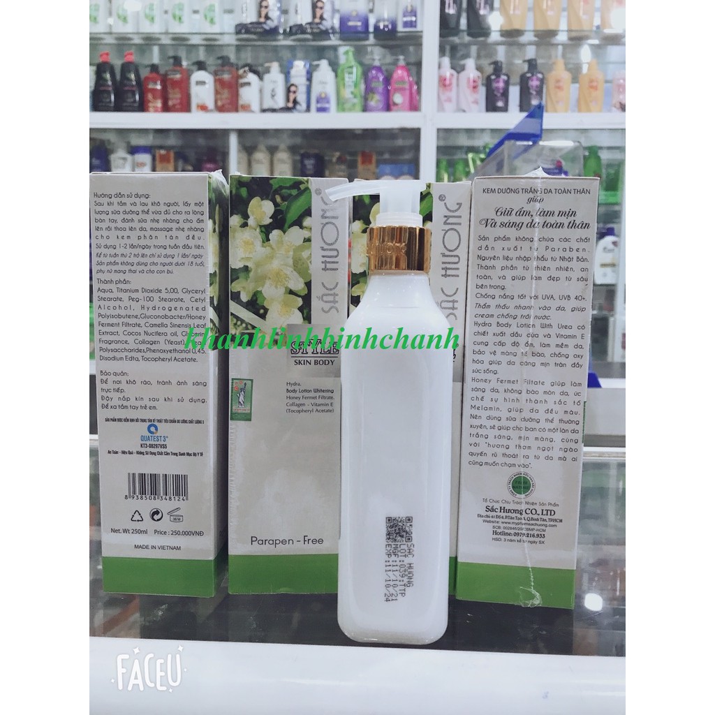 Body Sắc Hương Chính Hãng 100% tặng kèm nước hoa