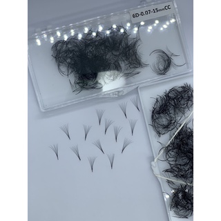 Mi fan 6D độ cong C - CC - D, độ dày 0.07 (1 hộp 500 fan) MDC LASHES (keo nối mi, uốn mi, dụng cụ nối mi)