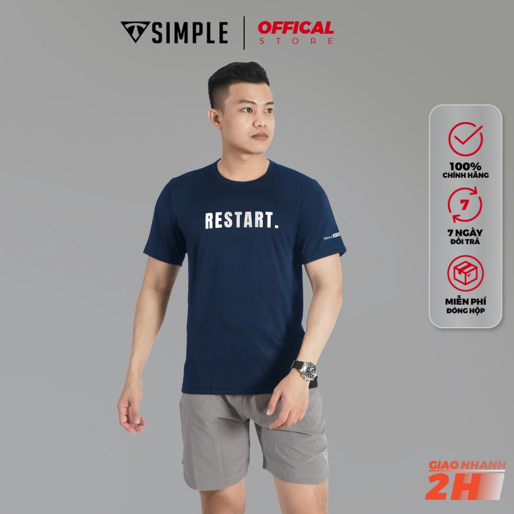 Áo Thể Thao Nam TSIMPLE cổ tròn tay ngắn tập gym vải thun lạnh thoáng mát co giãn chuẩn form MSSAHP5 | BigBuy360 - bigbuy360.vn