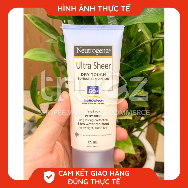 Kem chống nắng SPF 50+ [ÚC] Neutrogena Ultra Sheer Body Lotion 85ml [Chính hãng]