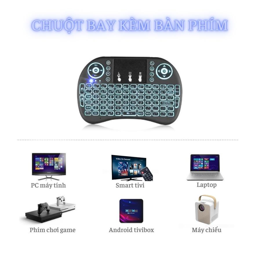 Bàn Phím Kiêm Chuột Bay Tiện Lợi Dùng Cho Tivi Box, Laptop, PC Kiểu Dáng Mới