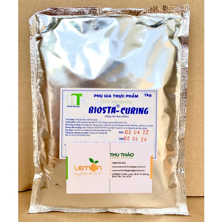 500g Muối đỏ BIOSTA-CURING Nguyên Thảo - Tạo màu cho lạp xưởng, nem chua, chả lụa, jambon